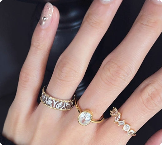 925 Sterling Silver Gold Plated 3-Select French Style Maisonore