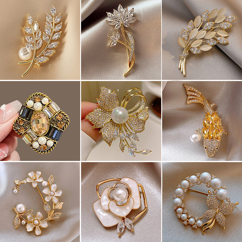 New Alloy Brooch High Sense Niche High-end Pin Coat Suit High-end All-match Corsage Maisonore