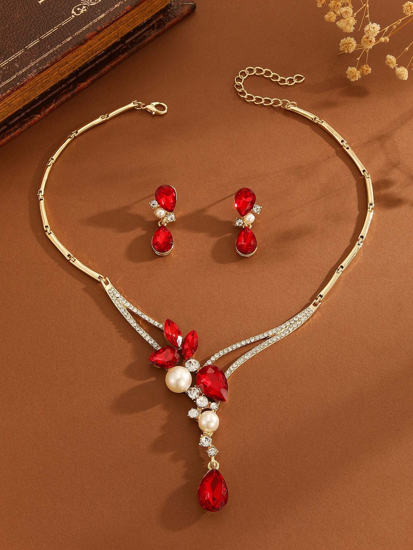 Colorful Indian Style Earrings Necklace For Women Wedding Decoration maisonore shop