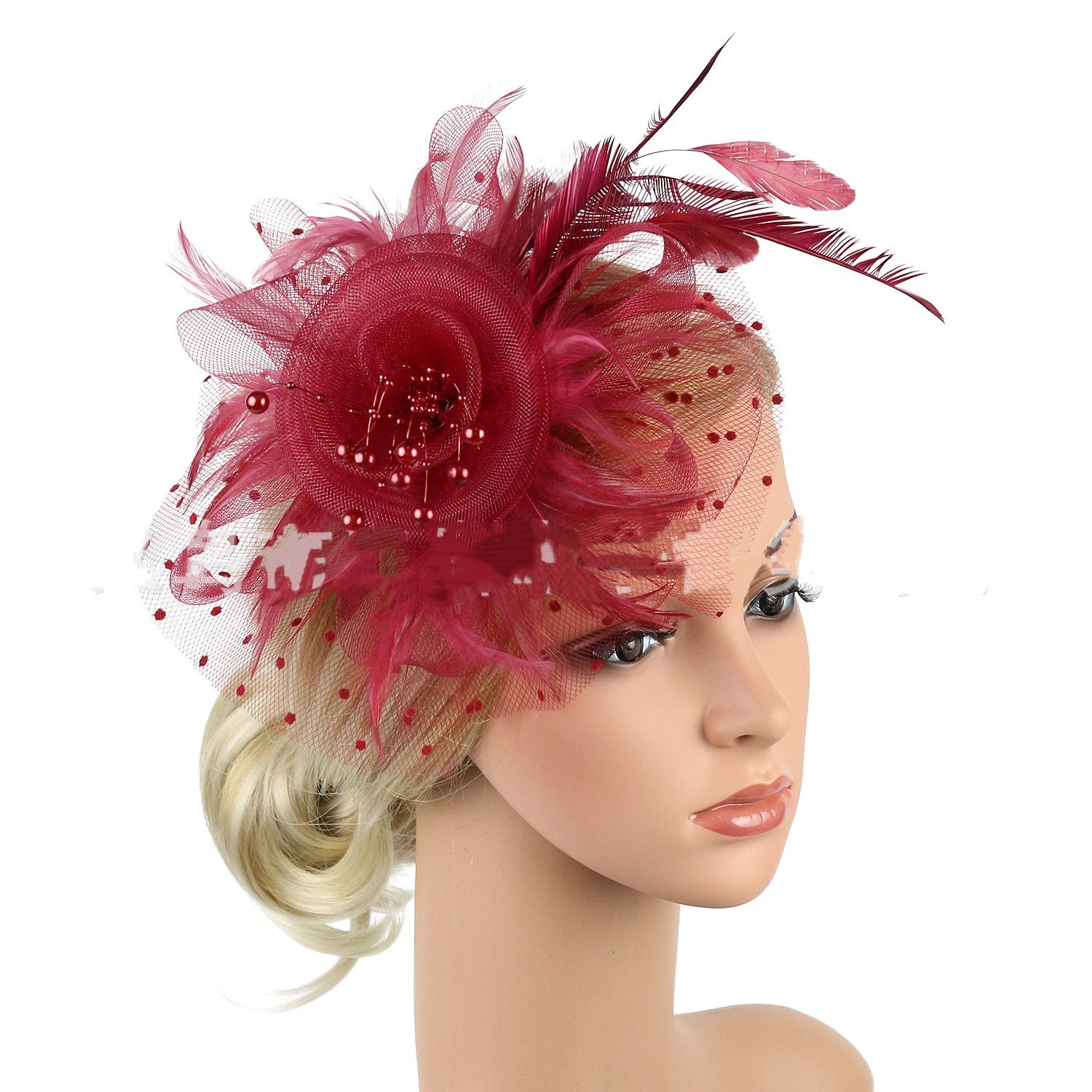 Headwear Bridal Hair Accessories Mesh Billycock Headband Maisonore