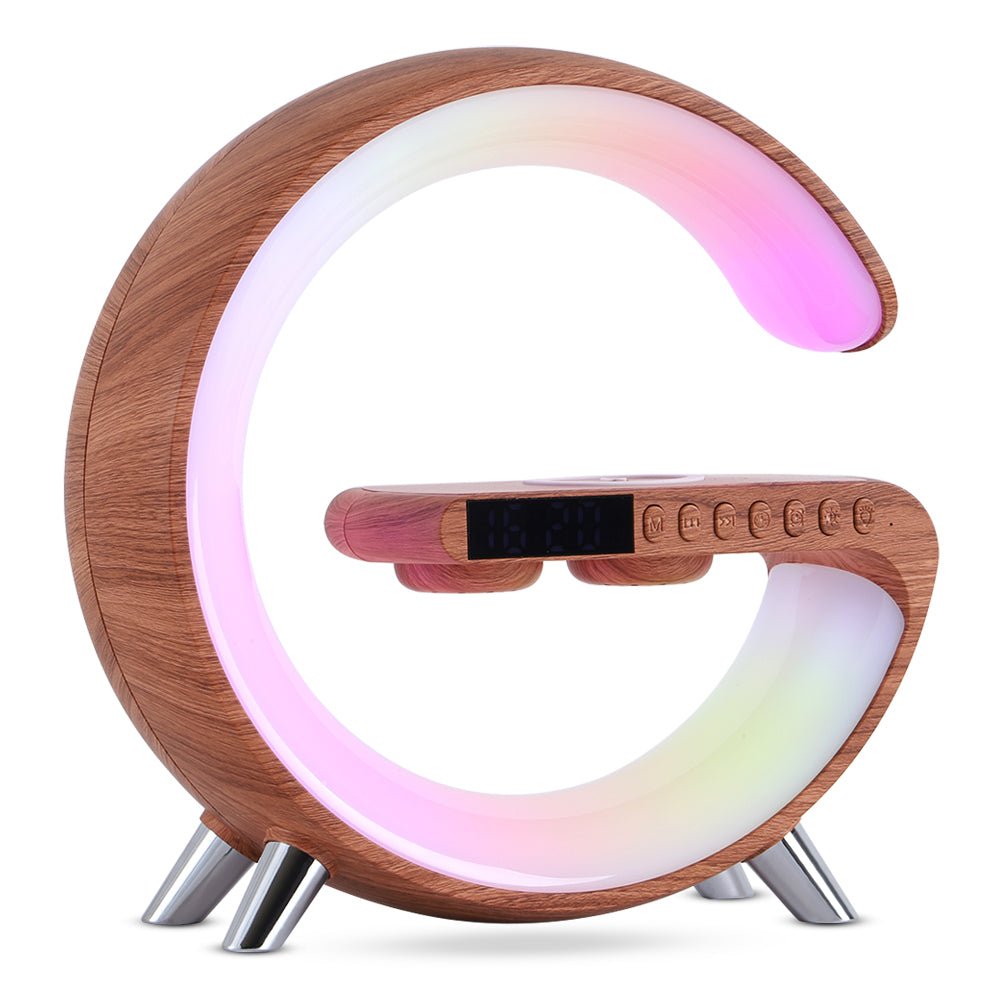 New Intelligent G Shaped LED Lamp Bluetooth Speake Wireless Charger Atmosphere Lamp App Control For Bedroom Home Decor Maisonore