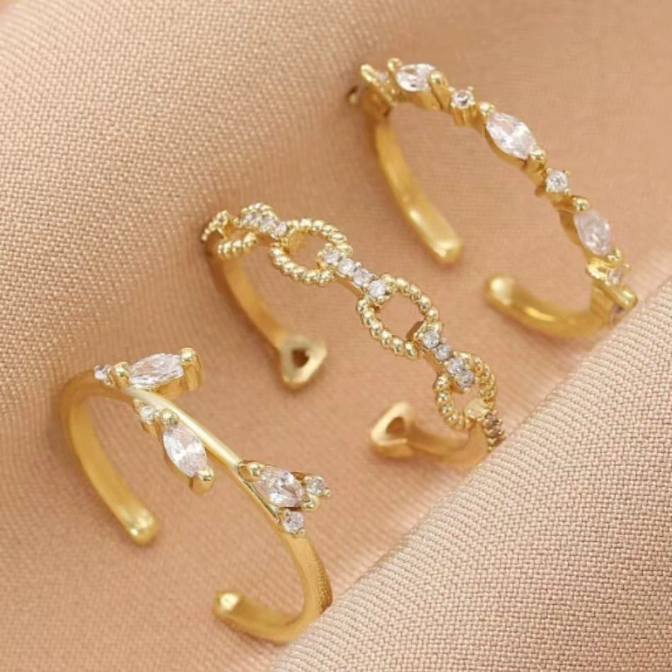 Simple And Sweet Three-piece Ring maisonore shop