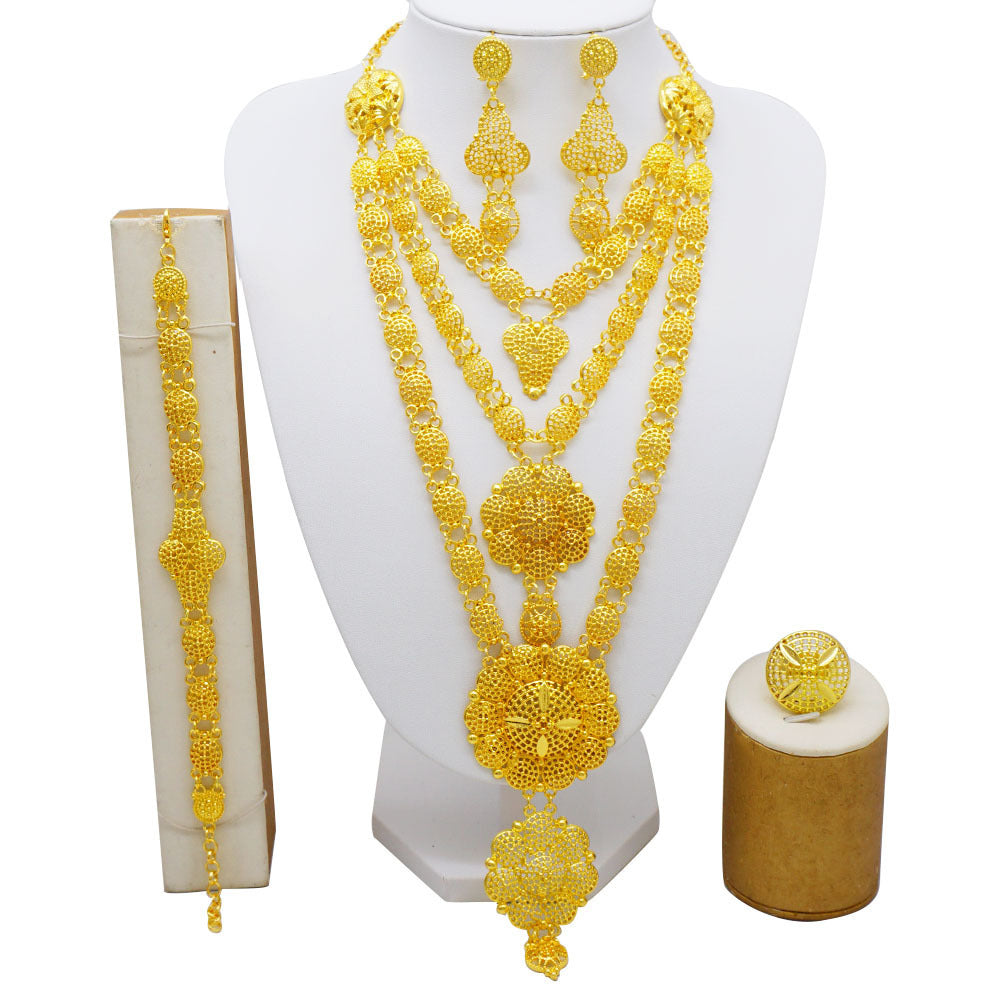 Dubai Luxury Women's Necklace Golden Set maisonore shop