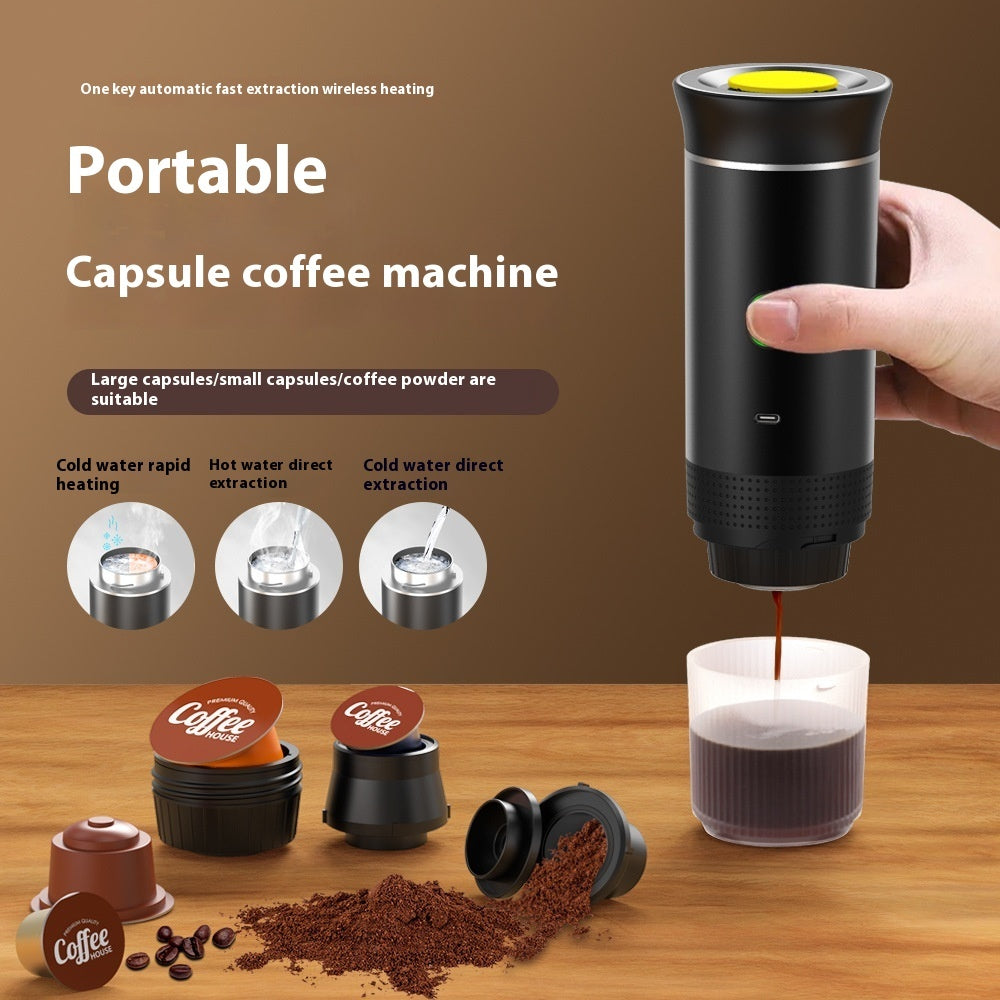 Electric Grinder Coffee Travel Handy 3 In1 Espresso Portable Coffee Espresso Maker Machine Cafe Portable Capsule Coffee Machine Kitchen Gadgets Maisonore