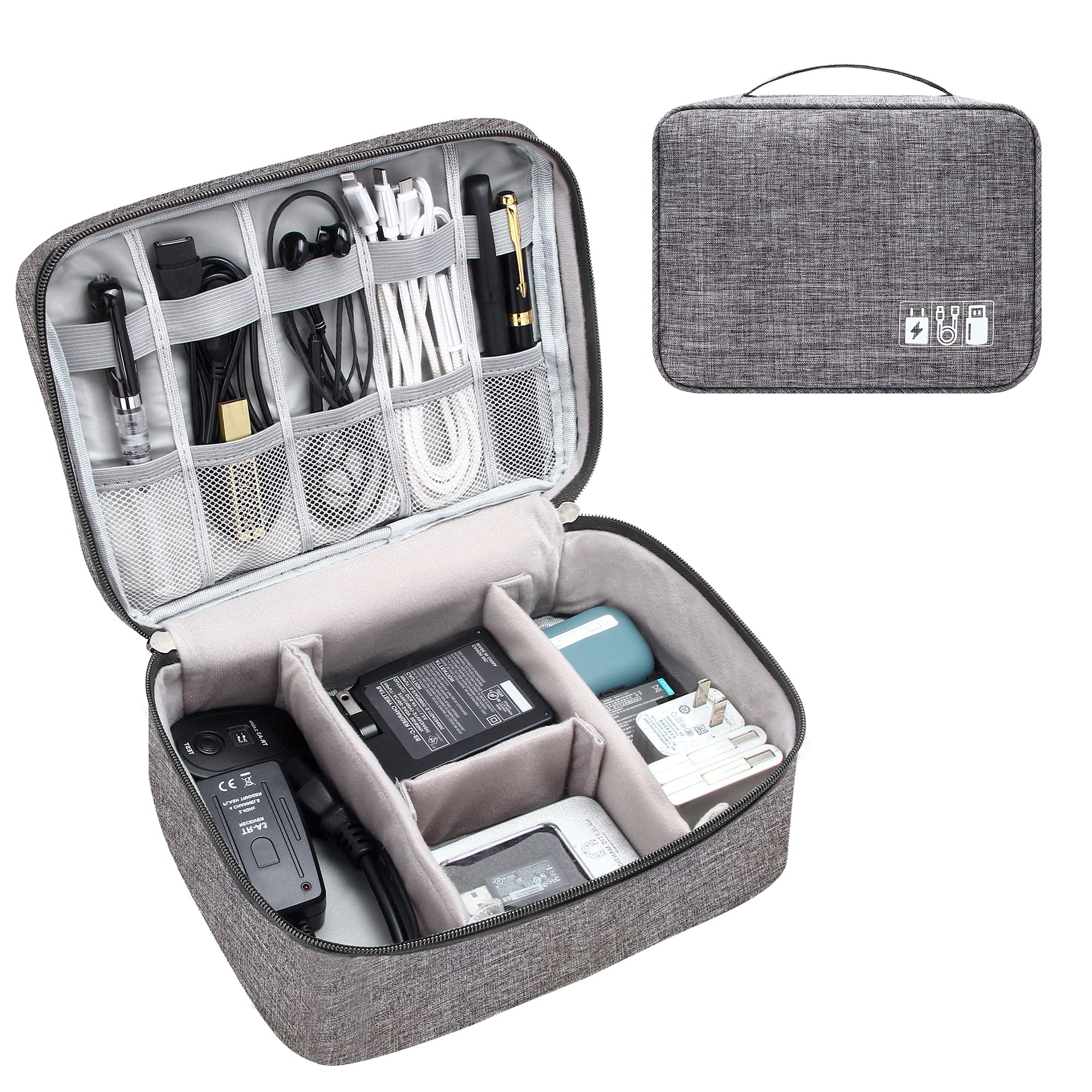 Electronics Organizer Travel Cable Organizer Bag Waterproof Portable Digital Storage Bag Electronic Accessories Case Cable Charger Organizer Case Maisonore