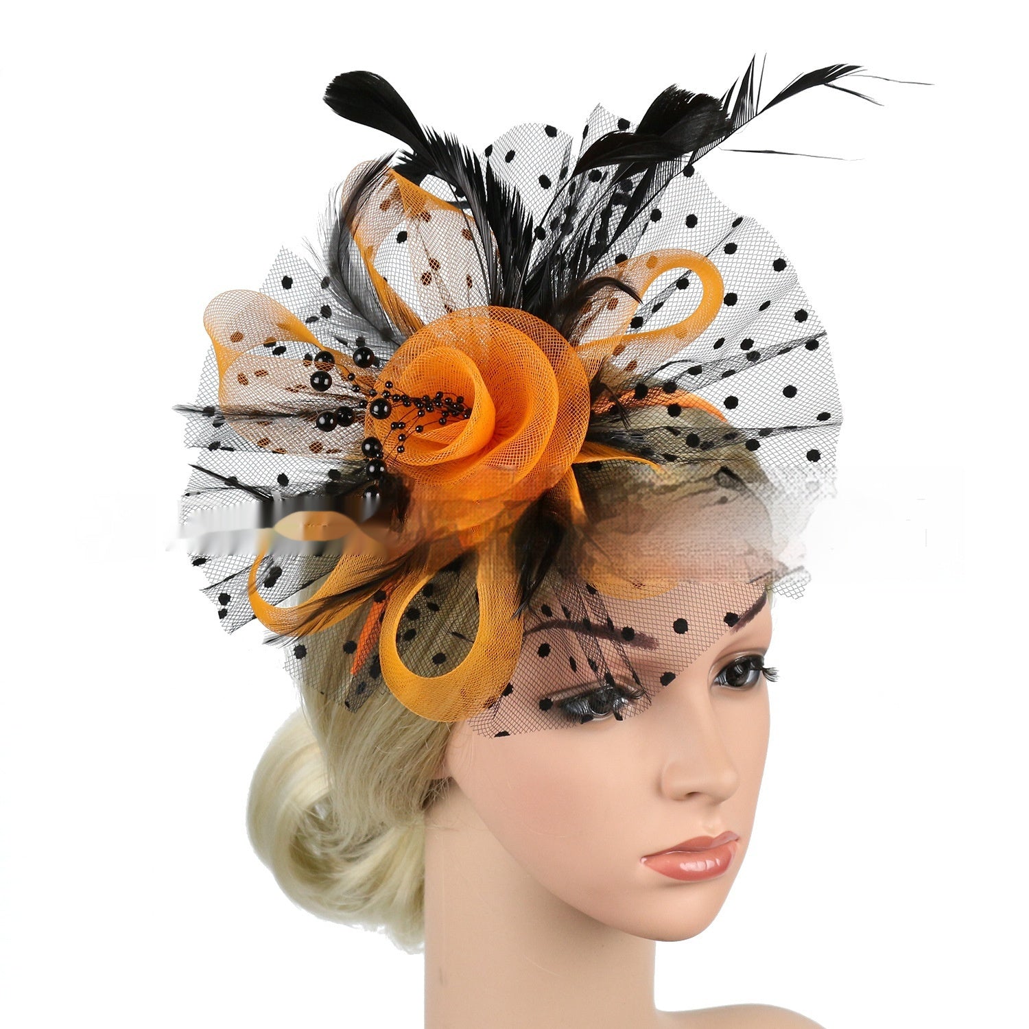 Headwear Bridal Hair Accessories Mesh Billycock Headband Maisonore