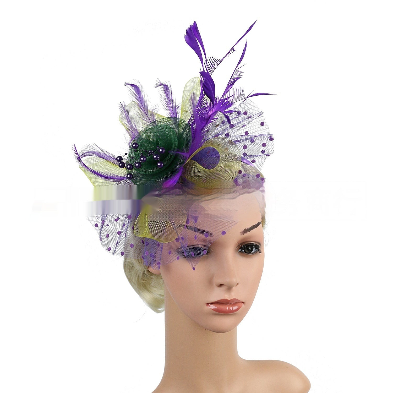 Headwear Bridal Hair Accessories Mesh Billycock Headband Maisonore