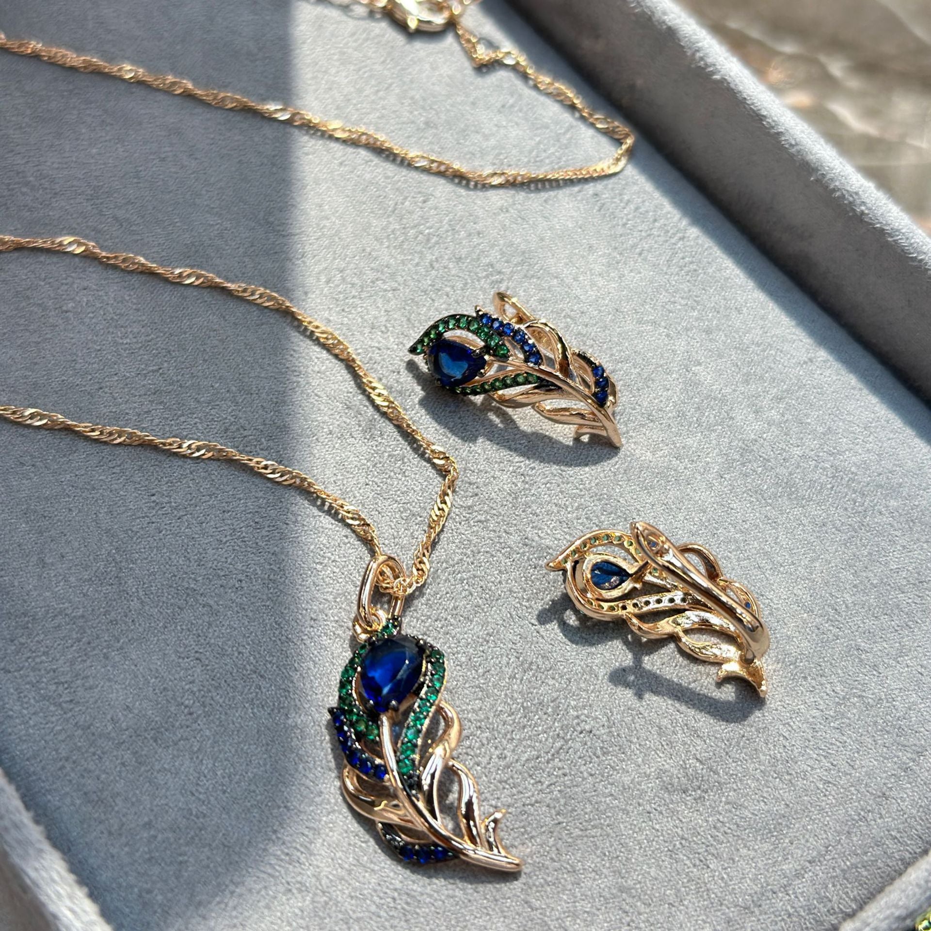 Ornaments Suit Rose Gold Micro Inlaid Zircon Jewelry Maisonore