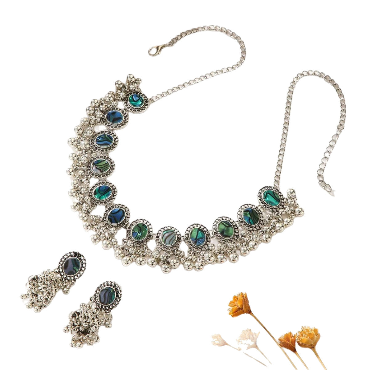 European And American Retro Indian Style Abalone Shell Bohemian Round Ethnic Style Maisonore