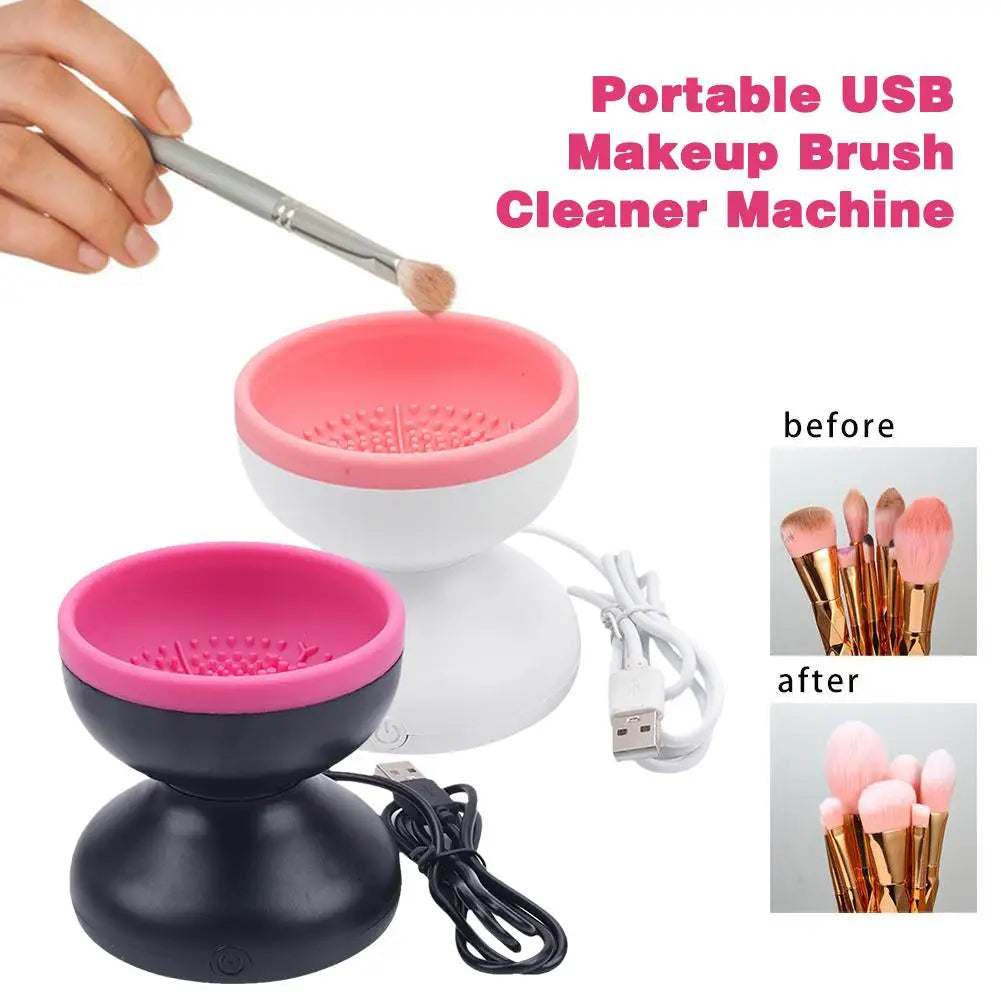 Electric Makeup Brush Cleaner Machine Portable Automatic USB Cosmetic Brush Cleaner Tools For All Size Beauty Makeup Brushes Set maisonore shop