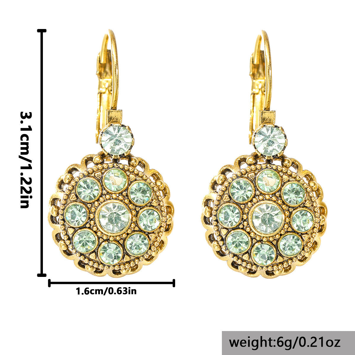 Luxury Gemstone Earrings Fashion Gift For Ladies Maisonore