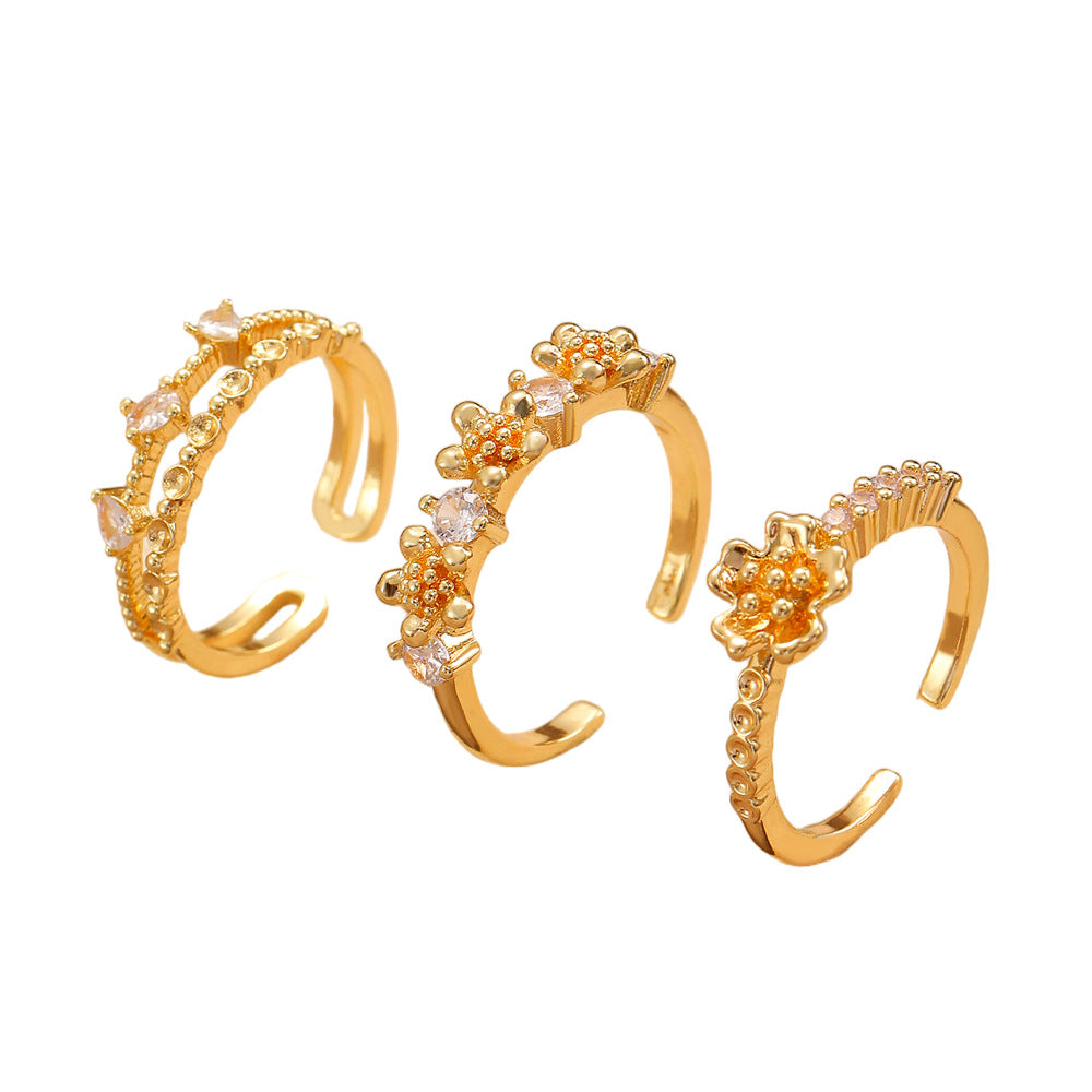 Simple And Sweet Three-piece Ring maisonore shop