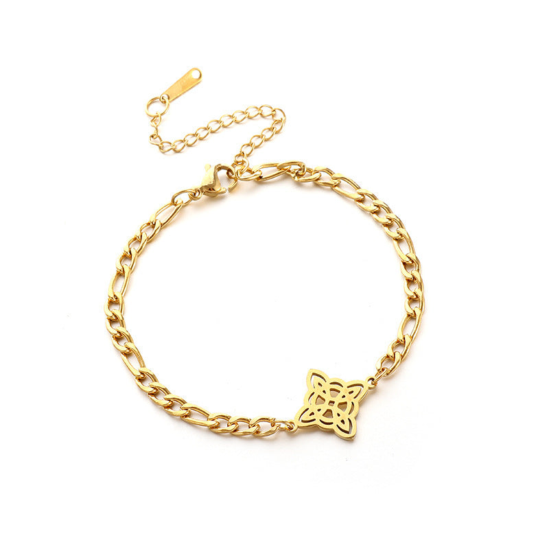 Sweet Classic Witch Knot Bracelet Ring Women's Stainless Steel Maisonore