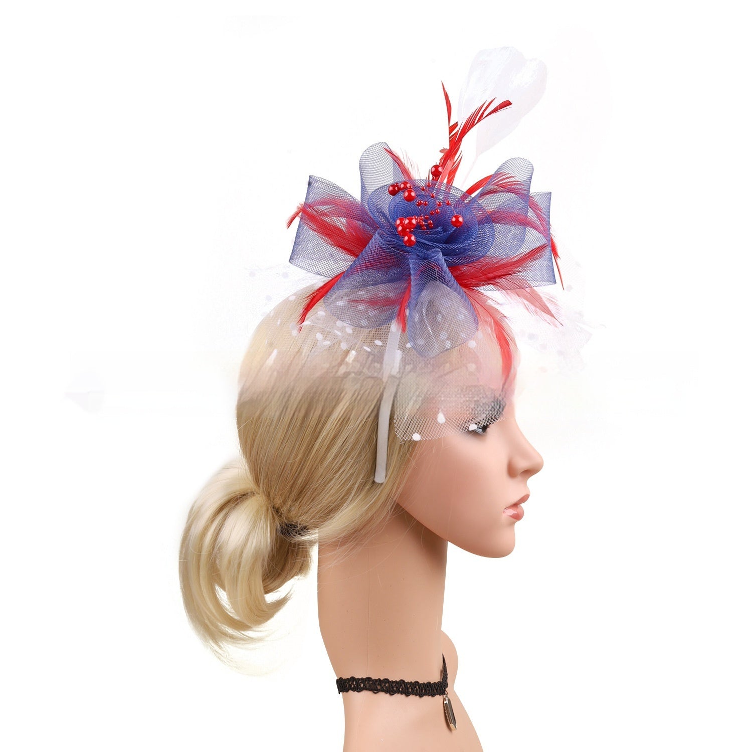 Headwear Bridal Hair Accessories Mesh Billycock Headband Maisonore