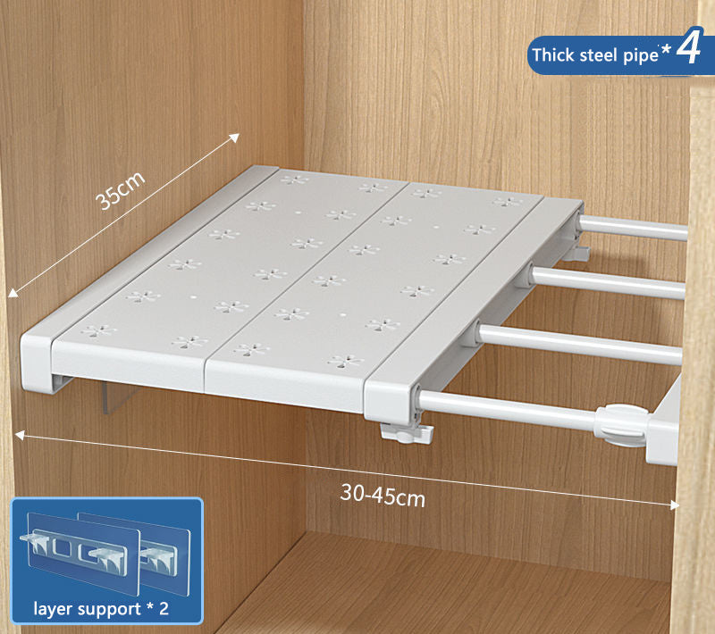 Wardrobe Cabinet Compartment Telescopic Storage Shelf maisonore shop