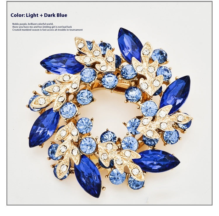 Korean Style Bauhinia Brooch Scarf Pin Dual-use Fashion Crystal Diamond Brooch Maisonore