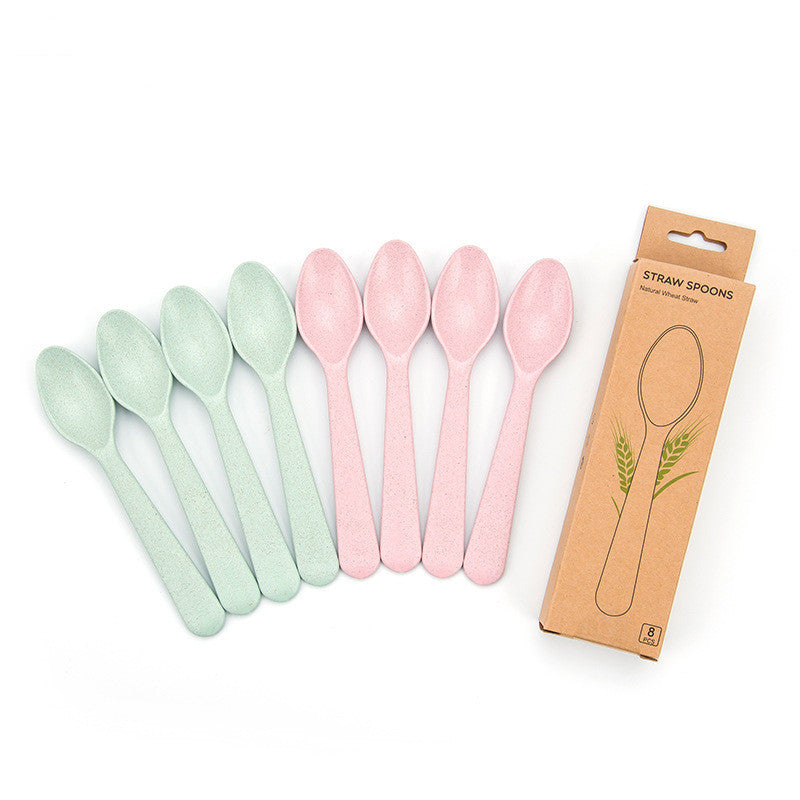 Wheat Straw Cutlery Set, Cups, Dishes, Forks, Spoons, Drop-Proof Dishes Wholesale Maisonore