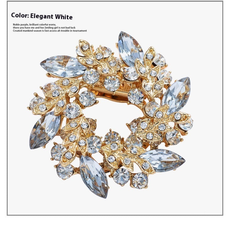 Korean Style Bauhinia Brooch Scarf Pin Dual-use Fashion Crystal Diamond Brooch Maisonore