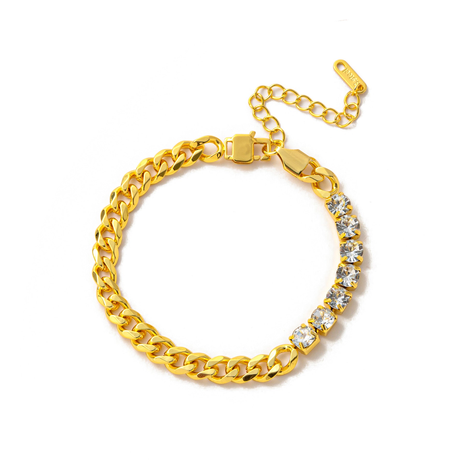 Electroplating Gold Hip-hop Titanium Steel Bracelet Necklace Color Protection maisonore shop