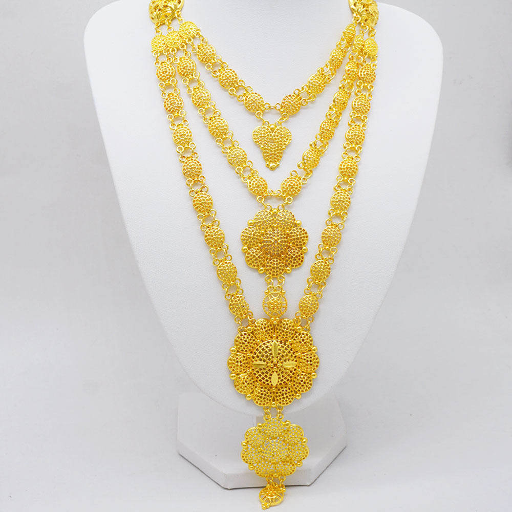 Dubai Luxury Women's Necklace Golden Set maisonore shop