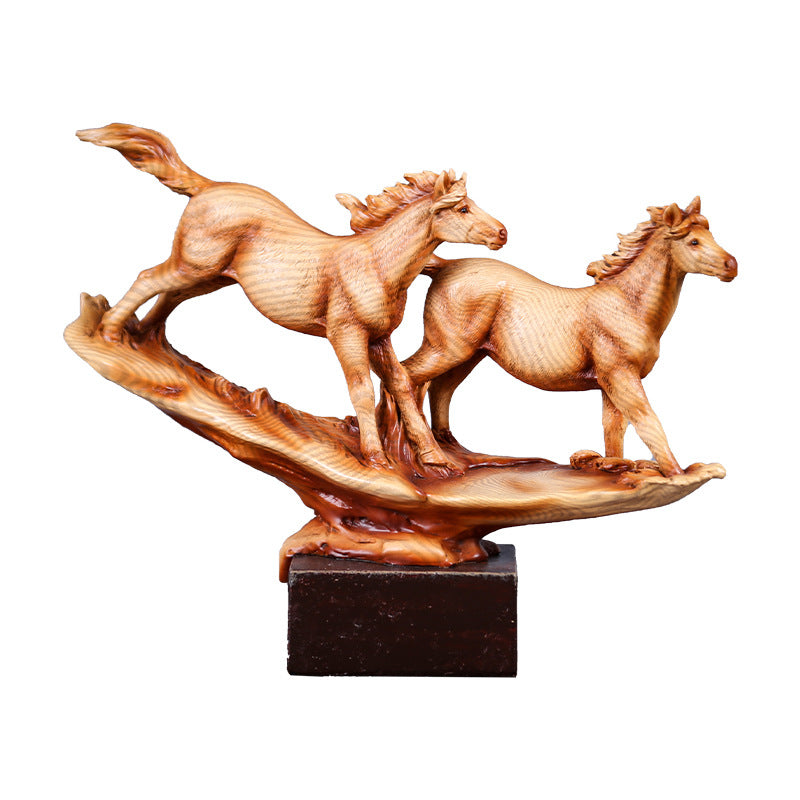 Trongwell Home Decor Bronze Horse Sculpture Statue Living Room Maisonore