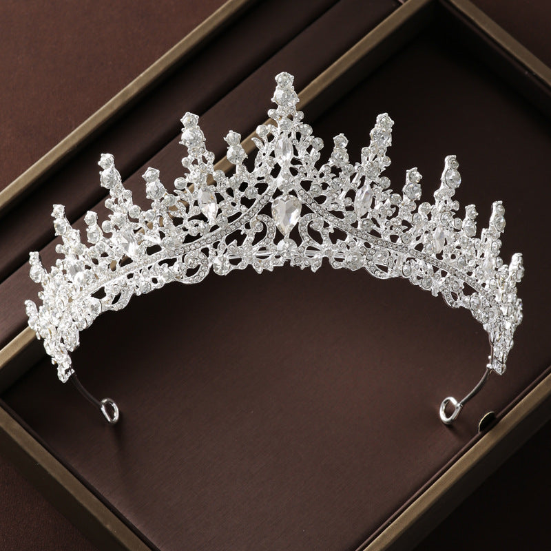 Retro Atmospheric Rhinestone Birthday Crown Hair Accessories Three-piece Suit maisonore shop