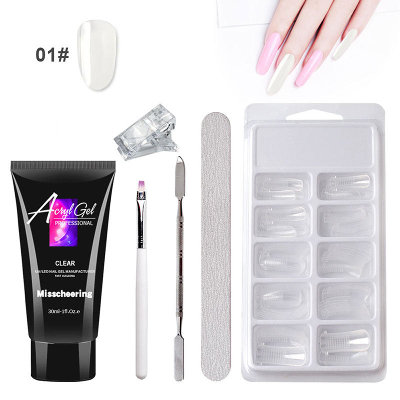 Painless Extension Gel Nail Art Without Paper Holder Quick Model Painless Crystal Gel Set Maisonore