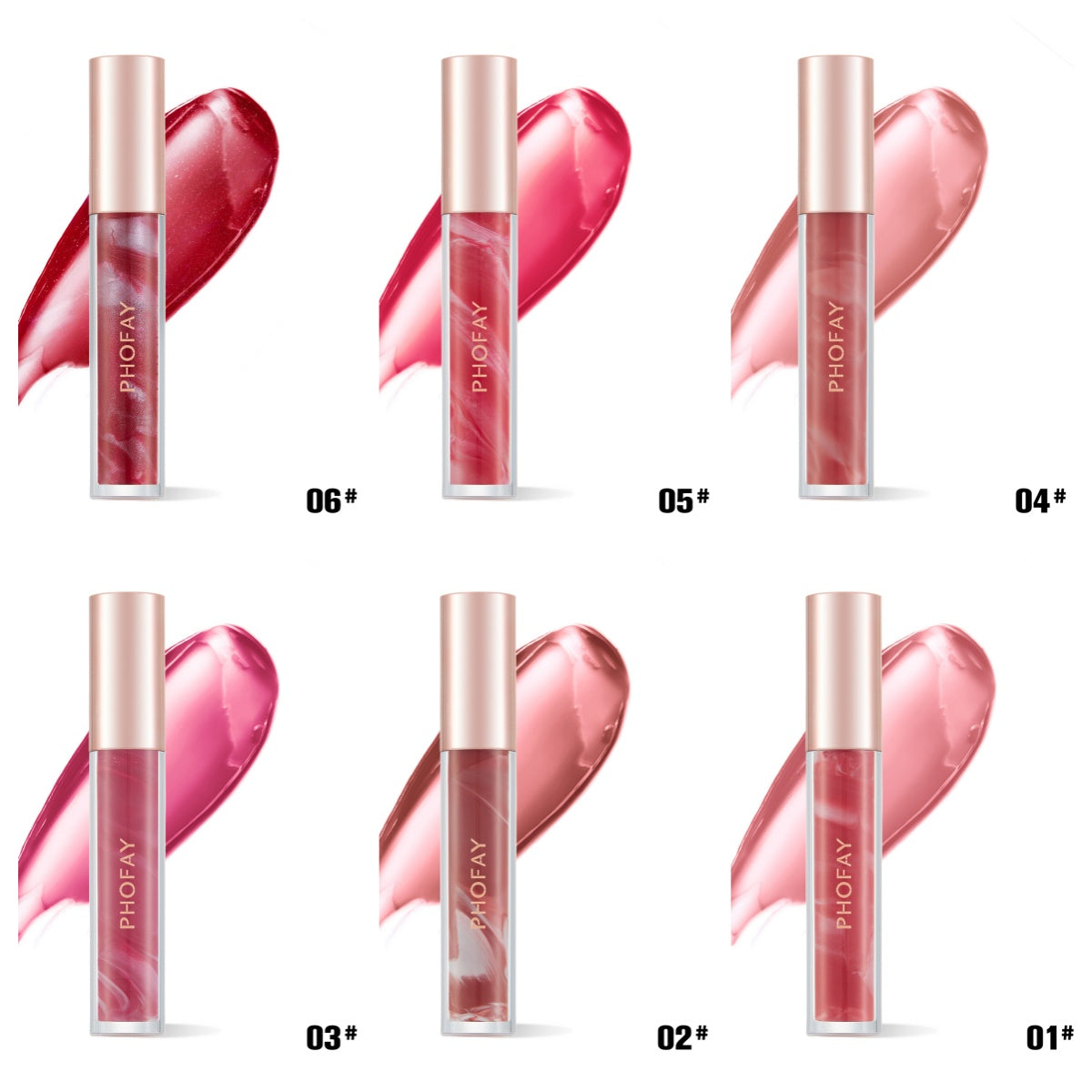PHOFAY Rose Blooming Hydrating Lip Gloss Maisonore