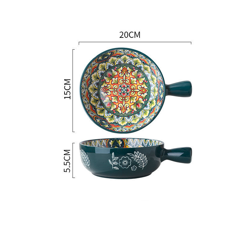 Glazed Salad Bowl Dessert Bowl Household Maisonore