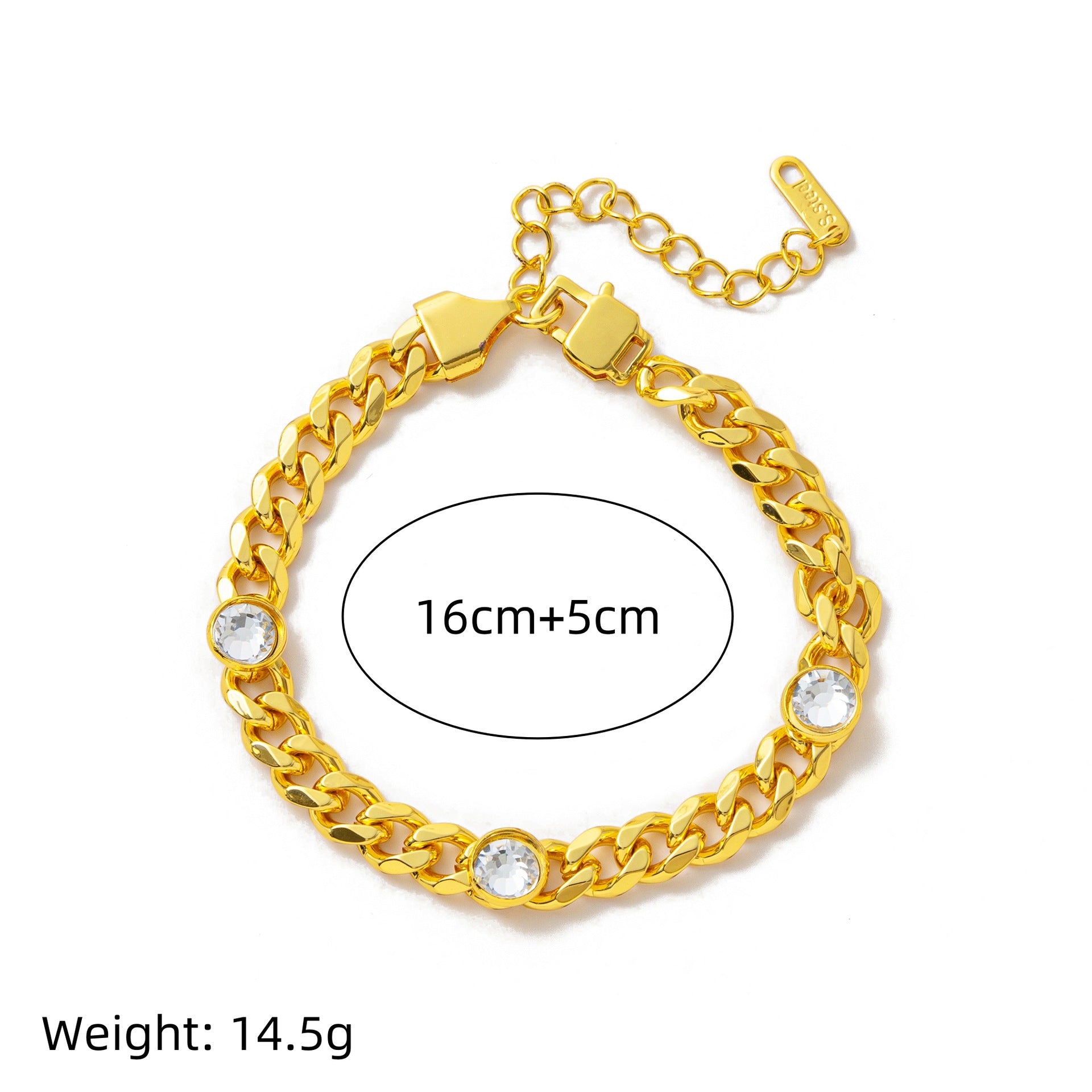 Electroplating Gold Hip-hop Titanium Steel Bracelet Necklace Color Protection maisonore shop