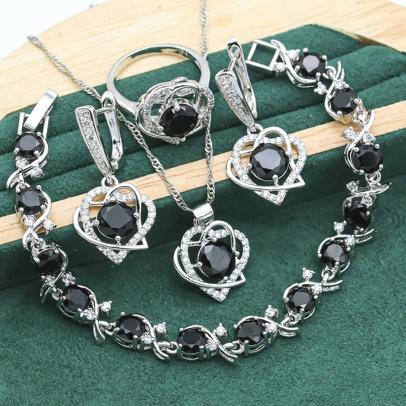Fashionable Ring Necklace Earring Bracelet Suit maisonore shop