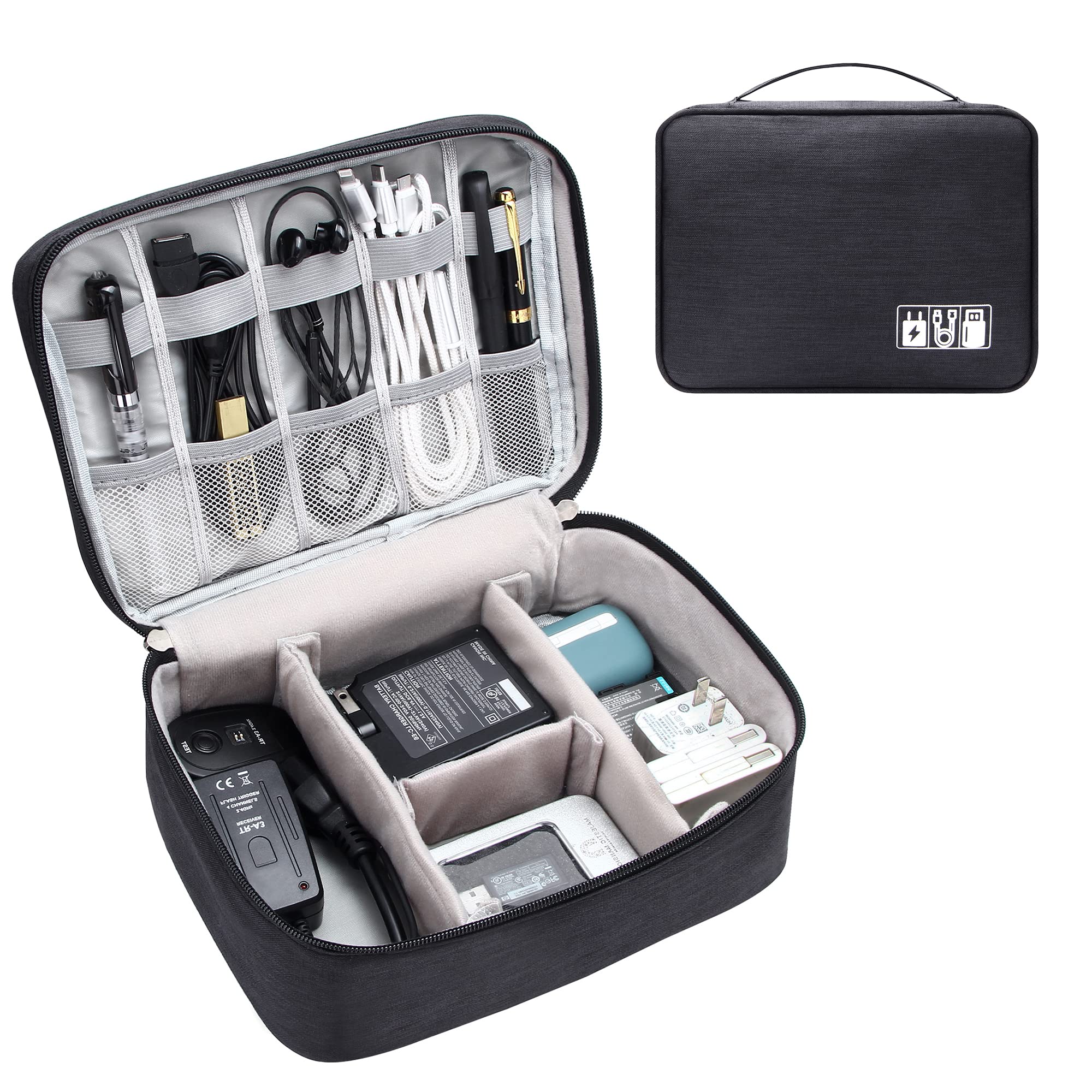Electronics Organizer Travel Cable Organizer Bag Waterproof Portable Digital Storage Bag Electronic Accessories Case Cable Charger Organizer Case Maisonore