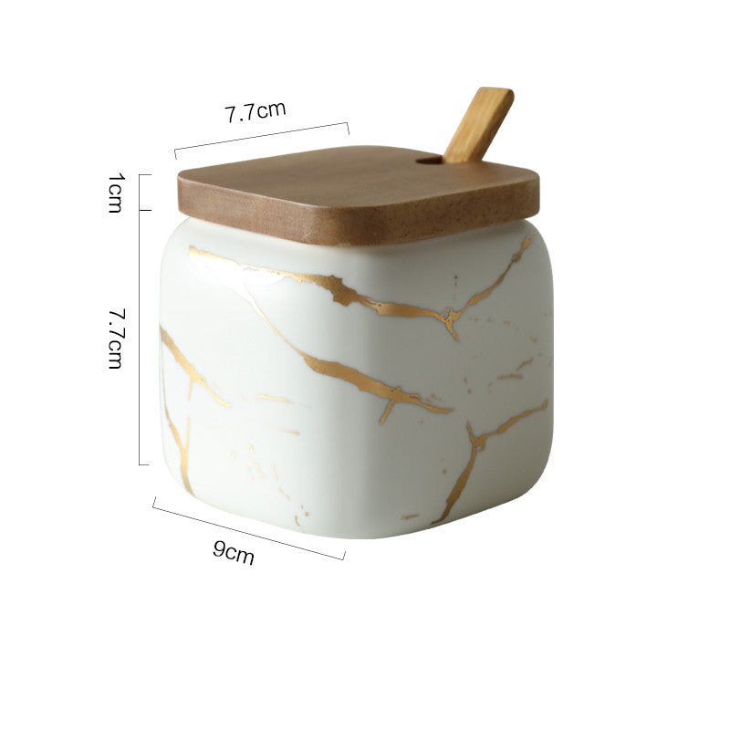 Nordic Gold Marble Jar Set Maisonore