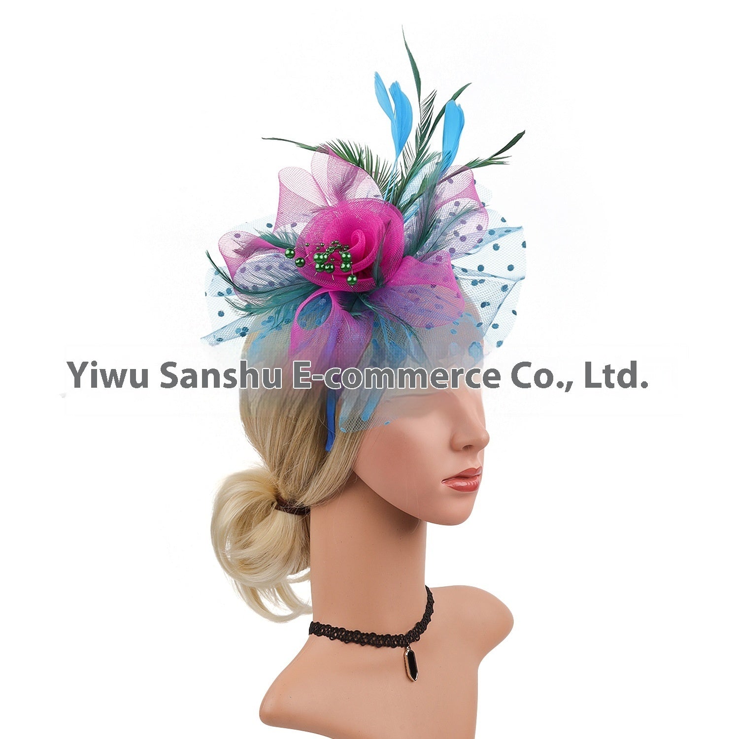 Headwear Bridal Hair Accessories Mesh Billycock Headband Maisonore