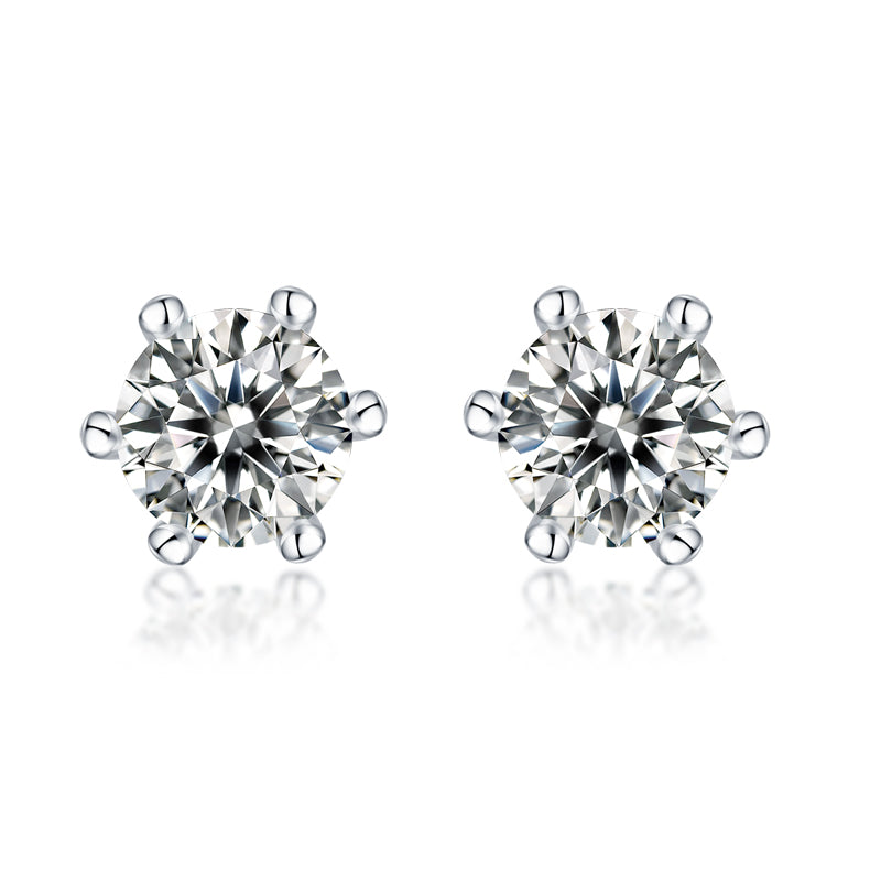 Rain And Snow - Earrings Set With 0.5-carat Top-quality Moissanite S925 Silver And Platinum-plated Stud Earrings, A Fashionable And Trendy Accessory, Can Be Tested With A Diamond Pen maisonore shop