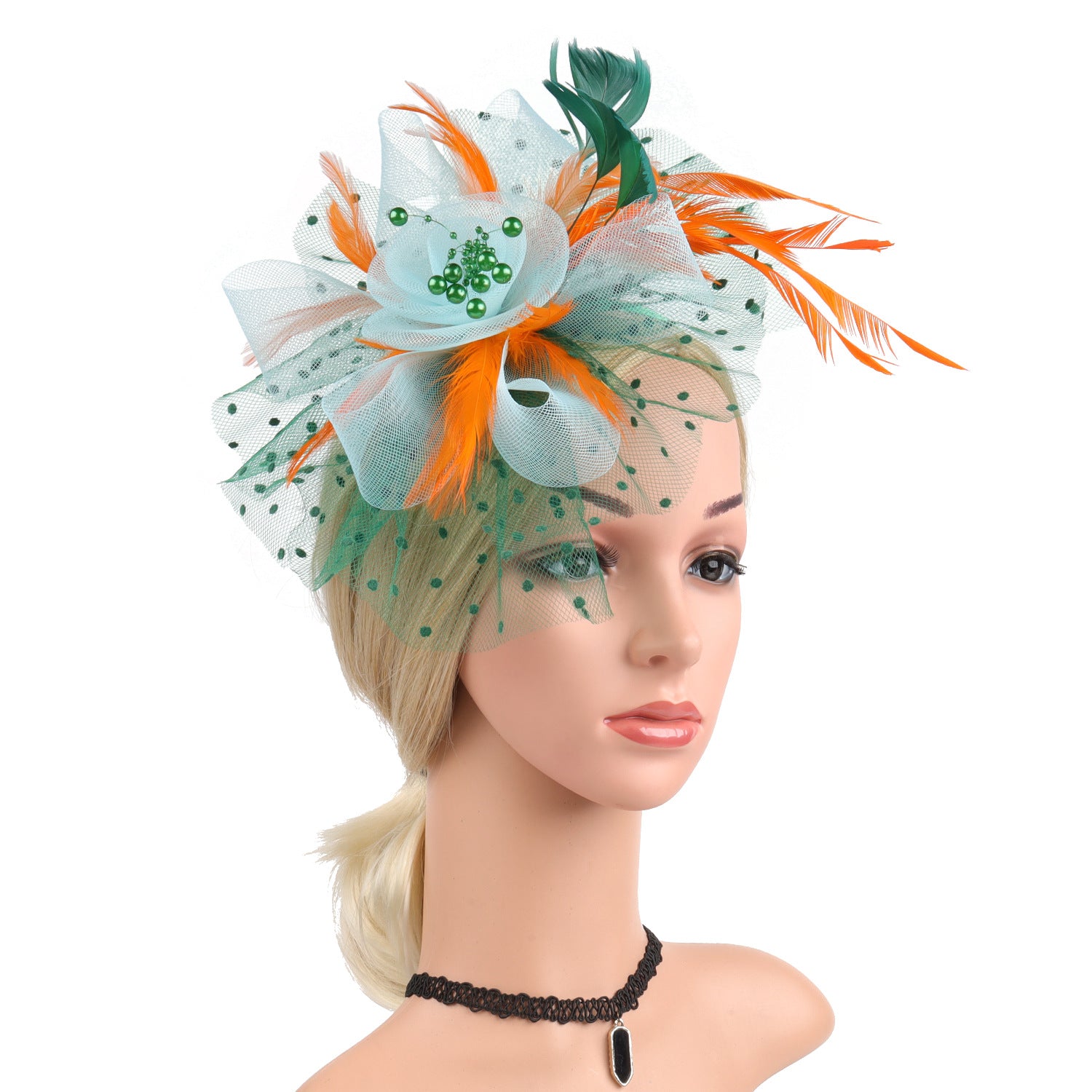 Headwear Bridal Hair Accessories Mesh Billycock Headband Maisonore