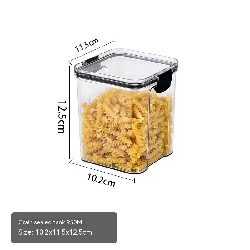 Food Grade Grains Sealed Plastic Cans Transparent Stackable Refrigerator Preservation Storage Box Maisonore