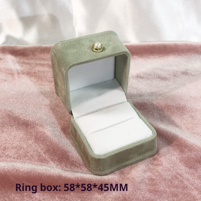 Fashion Flannel Waist-tight Jewelry Box Pearl Buckle Maisonore