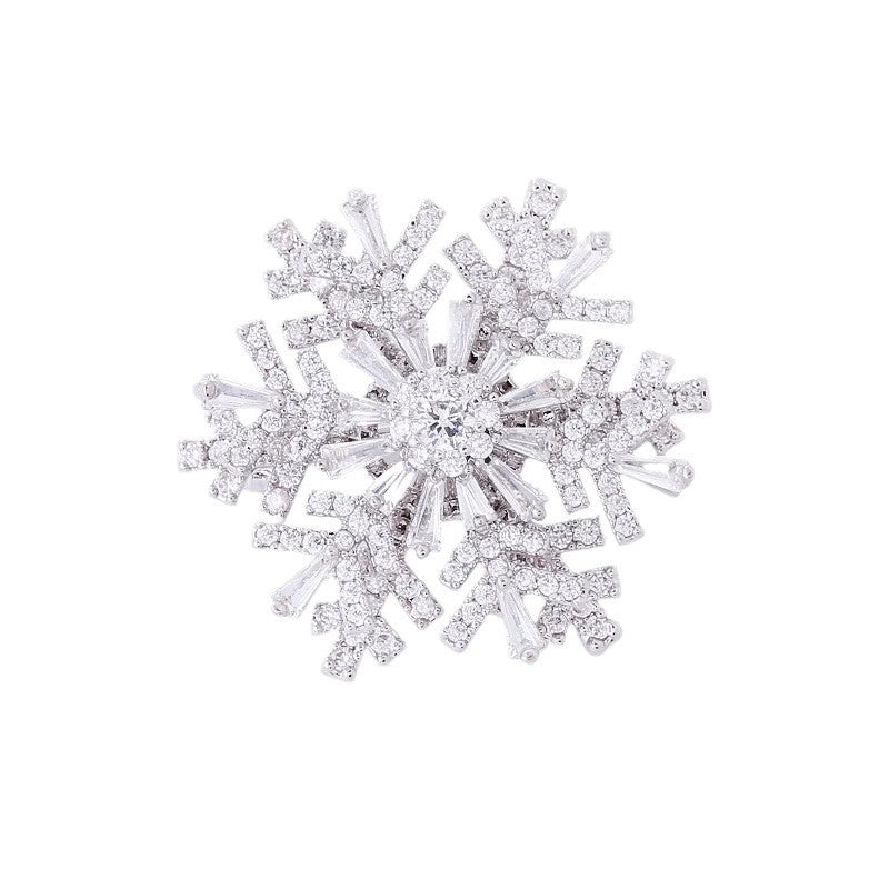 Luxury Good Luck Comes Brooch High-end Women's Exquisite Spinning Snowflake Pin Niche Design Corsage Maisonore