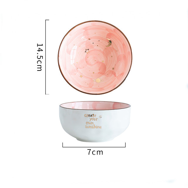 Ceramic Breakfast Salad Bowl With Cute Eating Bowl Maisonore