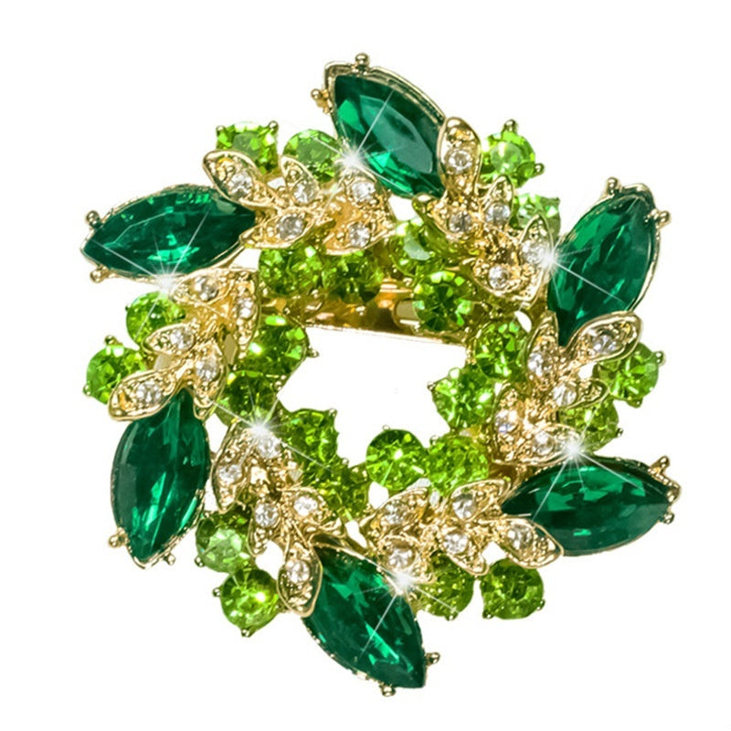 Korean Style Bauhinia Brooch Scarf Pin Dual-use Fashion Crystal Diamond Brooch Maisonore