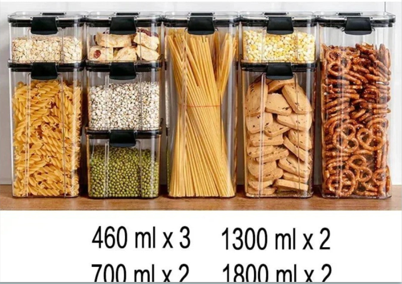 Food Grade Grains Sealed Plastic Cans Transparent Stackable Refrigerator Preservation Storage Box Maisonore