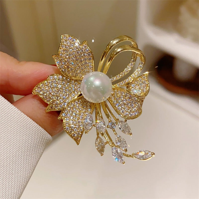 New Alloy Brooch High Sense Niche High-end Pin Coat Suit High-end All-match Corsage Maisonore