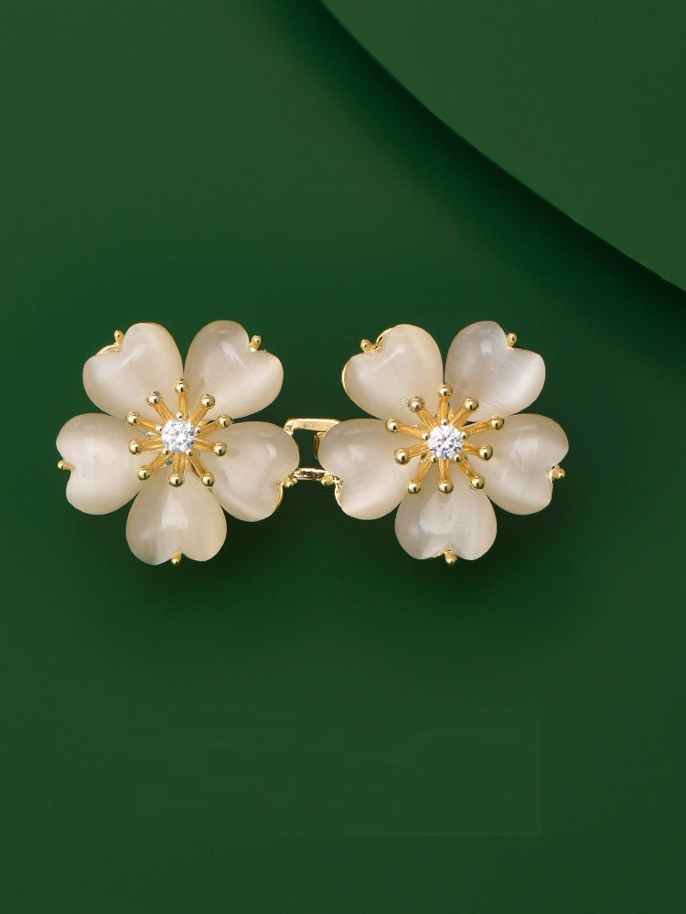 Cherry Blossom Belt Buckle Brooch For Women Maisonore