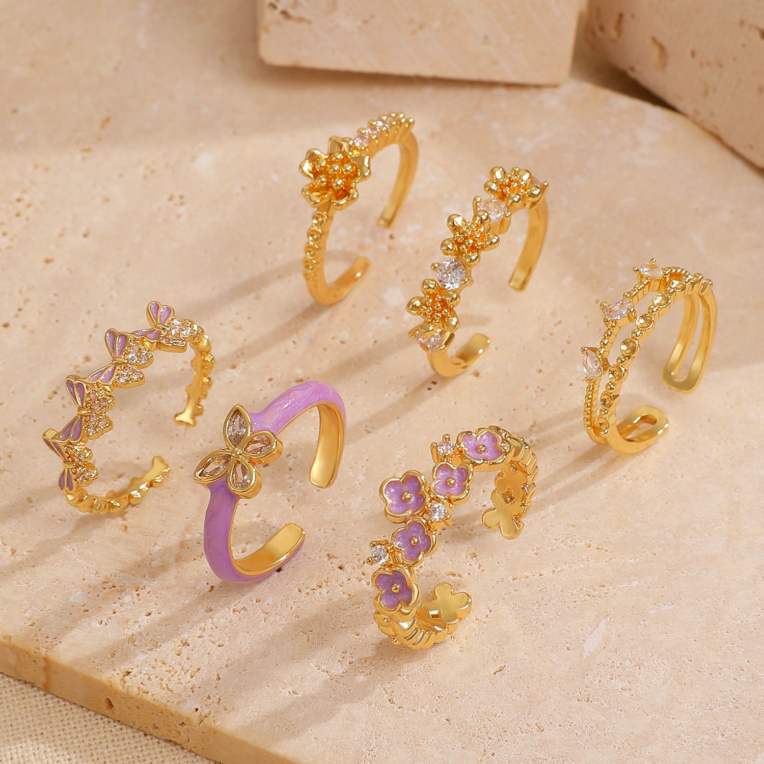 Simple And Sweet Three-piece Ring maisonore shop