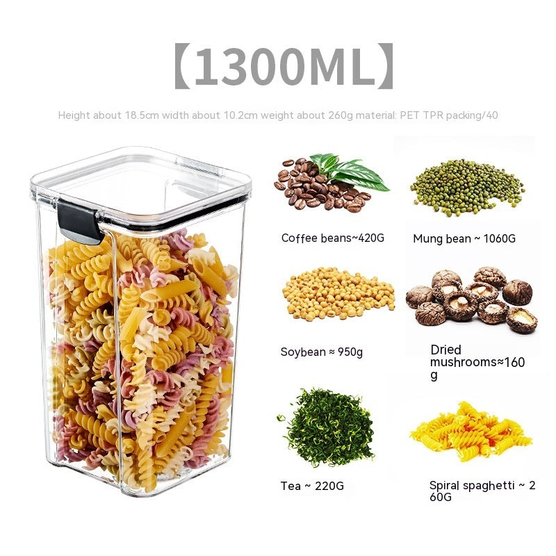 Food Grade Grains Sealed Plastic Cans Transparent Stackable Refrigerator Preservation Storage Box Maisonore