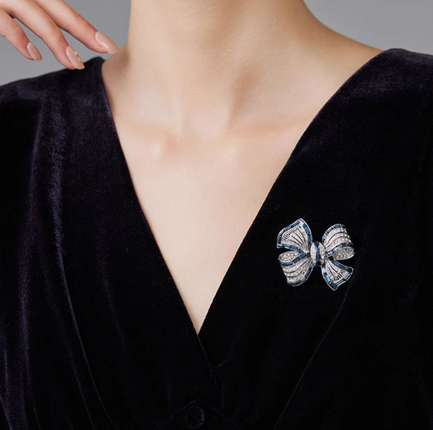 New Purplish Red Bow Alloy Brooch High Sense Maisonore