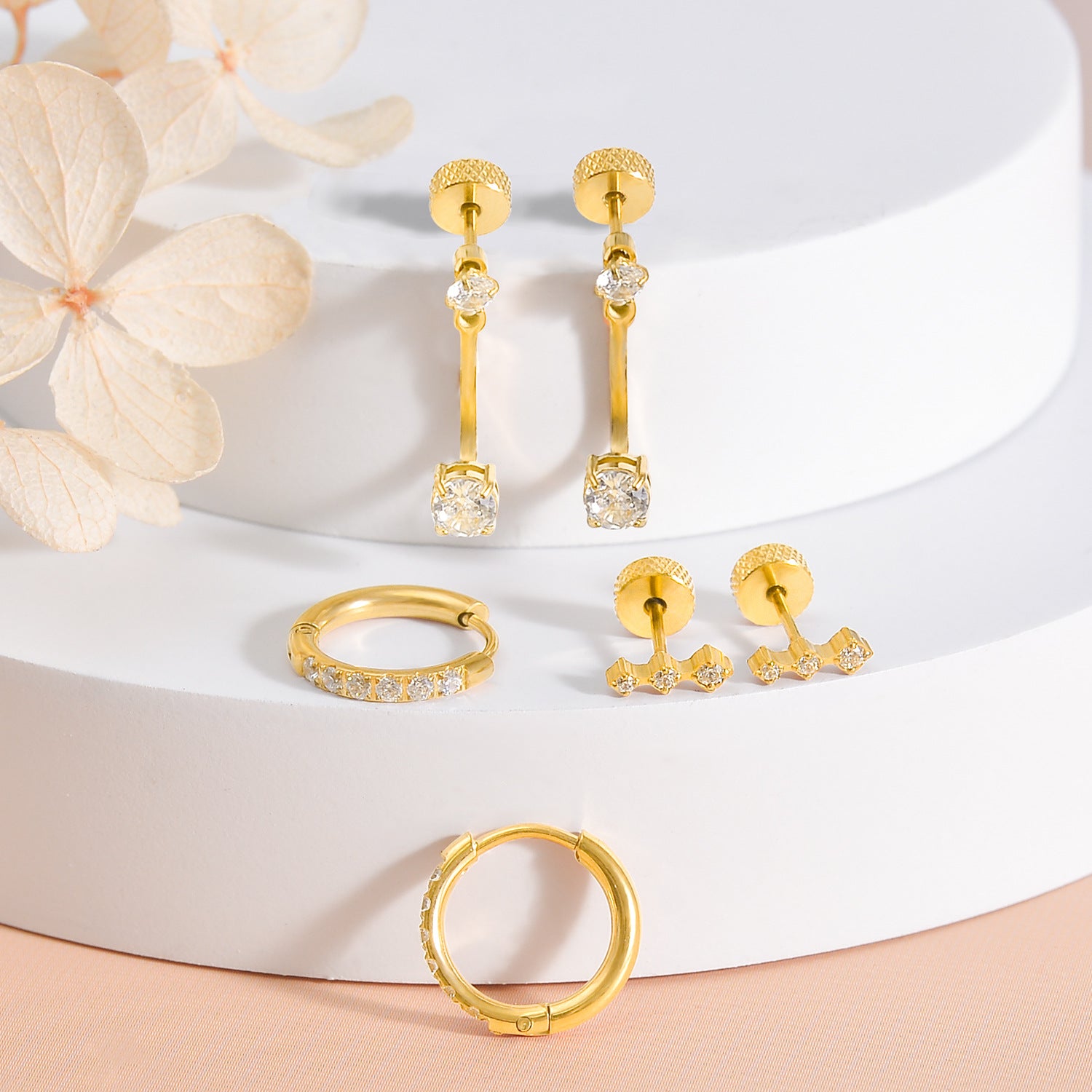 Stainless Steel Ring-shaped Titanium Steel Earrings Maisonore