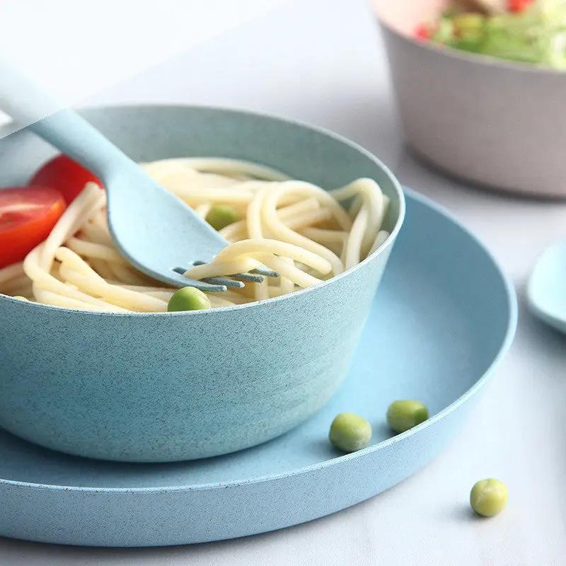 Wheat Straw Cutlery Set, Cups, Dishes, Forks, Spoons, Drop-Proof Dishes Wholesale Maisonora