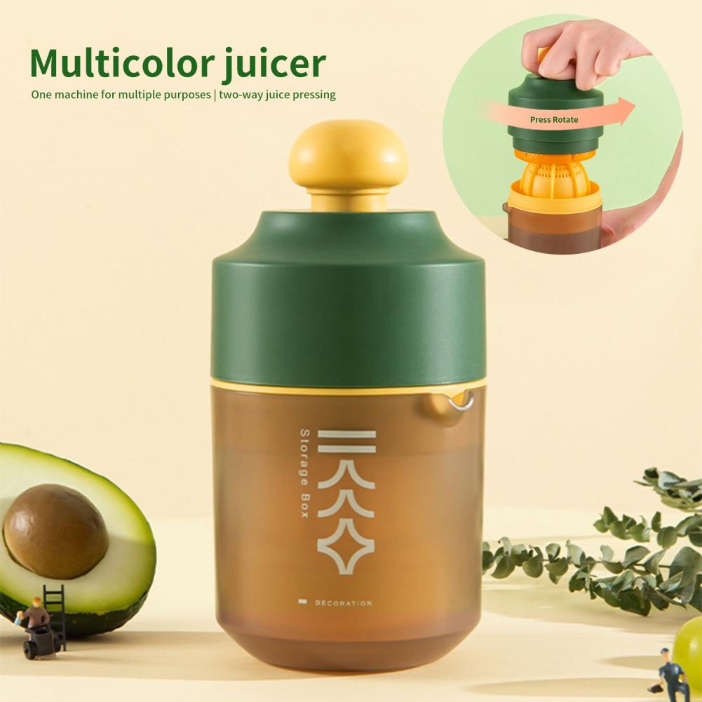 Mini Portable Manual Juicer Citrus Juicer Manual Lemon Squeezer Lime Orange Juicer Homemade DIY Fruit Orange Separating Juicer Fruit Separator Not Splash Semi-Transparent Non-electric Lemon Squeezer Maisonore